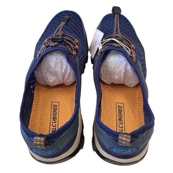 Alcubieree Sport Men's Size 8.5 EU 42 Mesh Sneaker NWB Navy Black - Picture 5 of 14